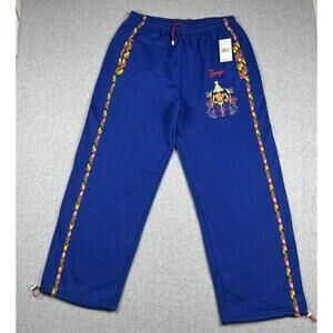 NWT Coogi Sweatpants Mens 2XL Blue Embroidered Elastic Waist Drawstrings Street